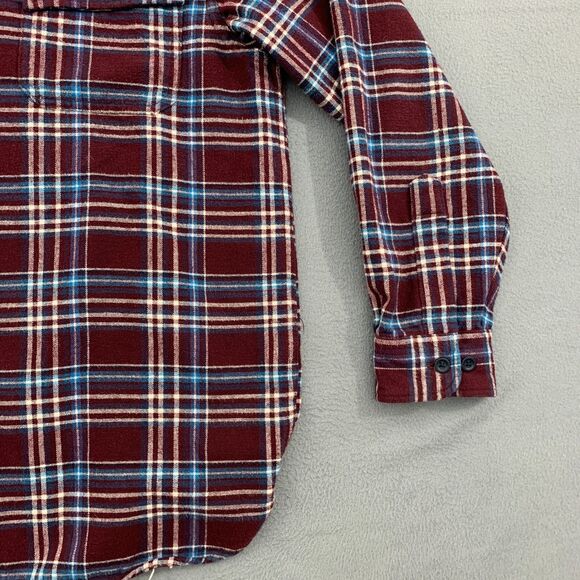 L.L Bean Button Shirt Mens Medium Chamois Cloth Flannel Traditional Fit Plaid - Picture 5 of 15